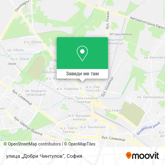 улица „Добри Чинтулов“ карта