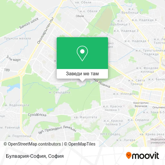 Булвария-София карта