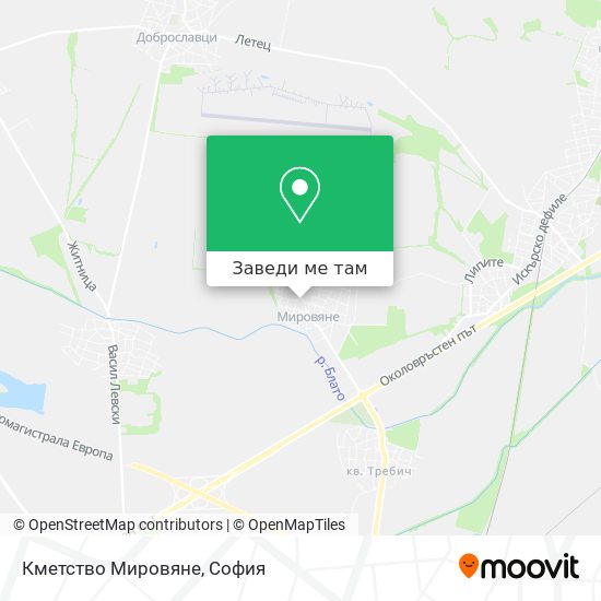 Кметство Мировяне карта