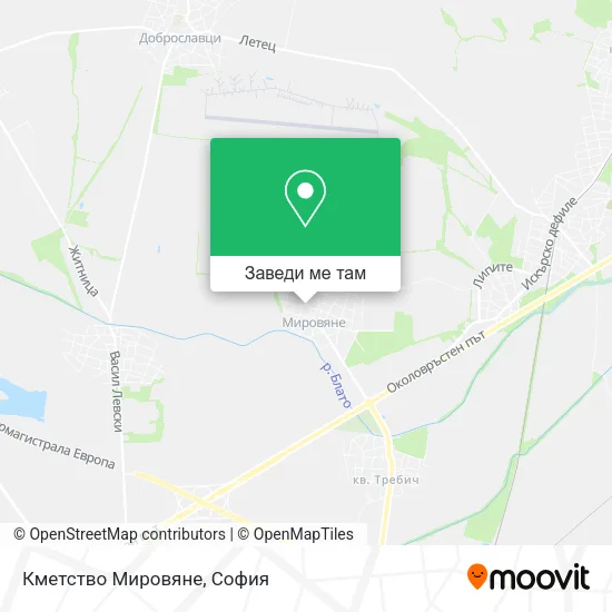 Кметство Мировяне карта