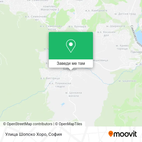 Улица Шопско Хоро карта