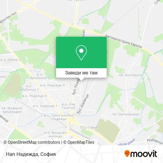 Нап Надежда карта