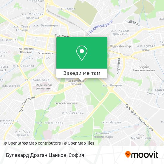 Булевард Драган Цанков карта