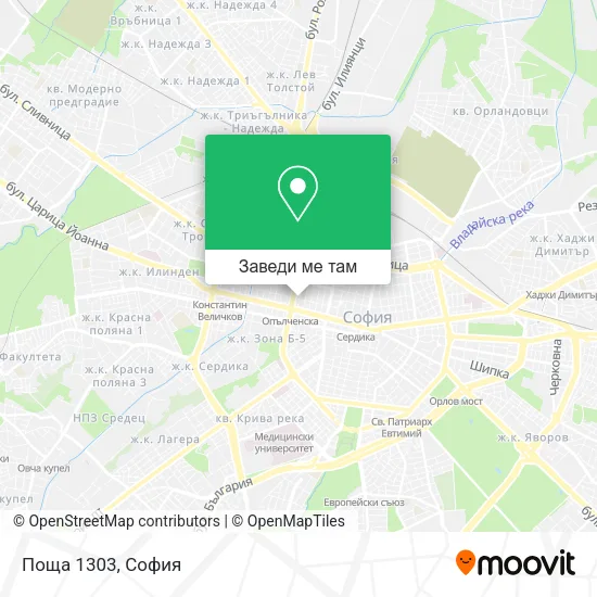 Поща 1303 карта