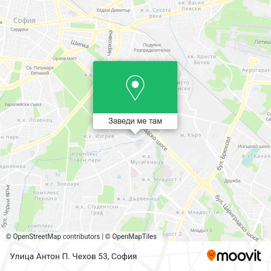 Улица Антон П. Чехов 53 карта