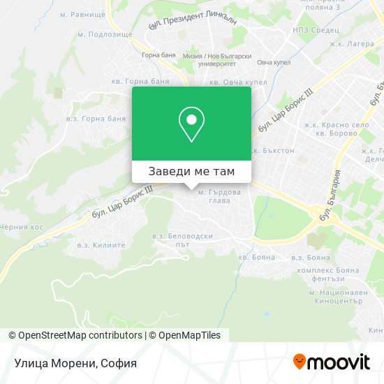 Улица Морени карта