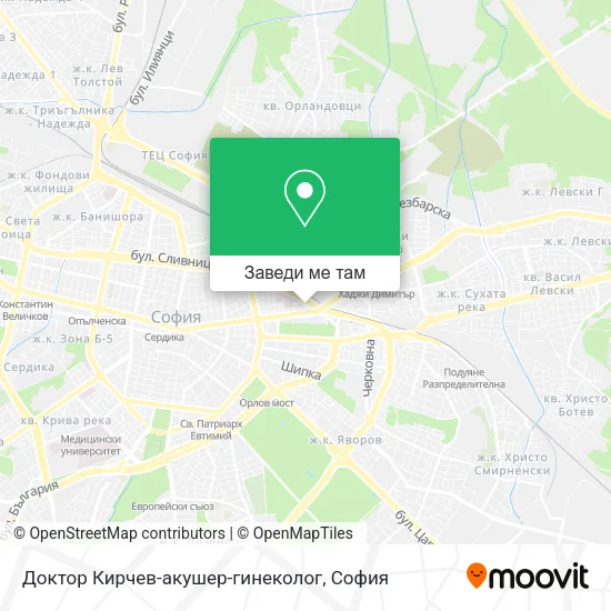 Доктор Кирчев-акушер-гинеколог карта