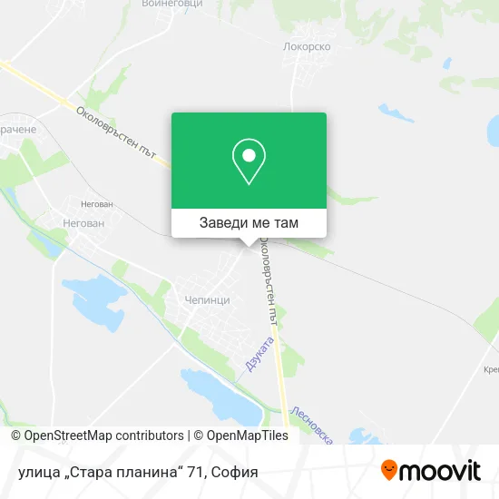 улица „Стара планина“ 71 карта