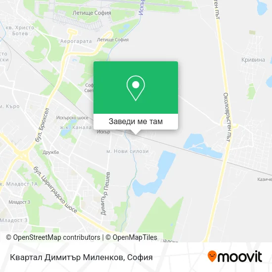 Квартал Димитър Миленков карта