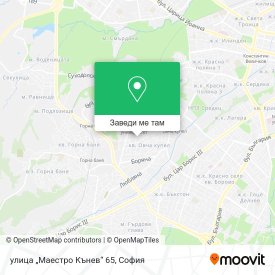 улица „Маестро Кънев“ 65 карта