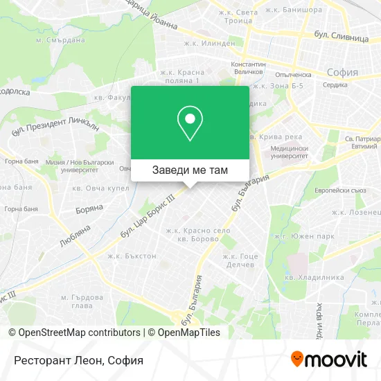 Ресторант Леон карта