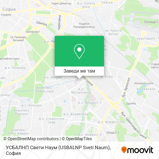 УСБАЛНП Свети Наум (USBALNP Sveti Naum) карта