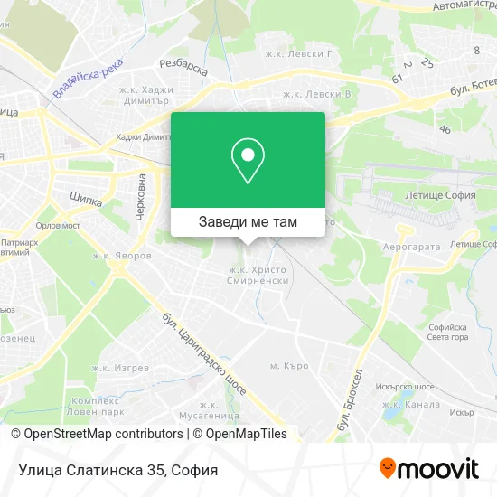 Улица Слатинска 35 карта