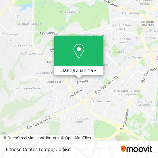 Fitness Center Tempo карта