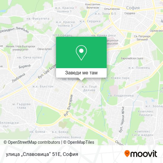 улица „Славовица“ 51Е карта