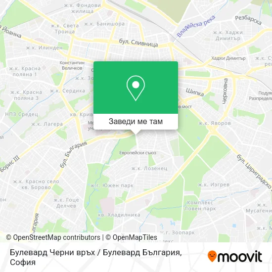 Булевард Черни връх / Булевард България карта