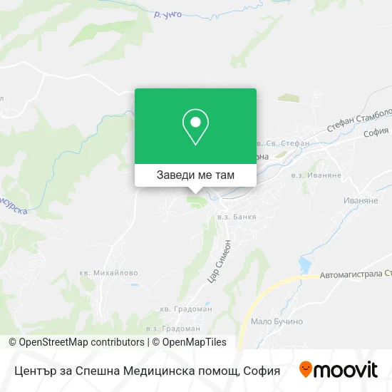 Център за Спешна Медицинска помощ карта