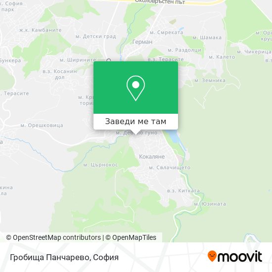 Гробища Панчарево карта