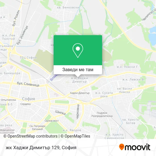 жк Хаджи Димитър 129 карта