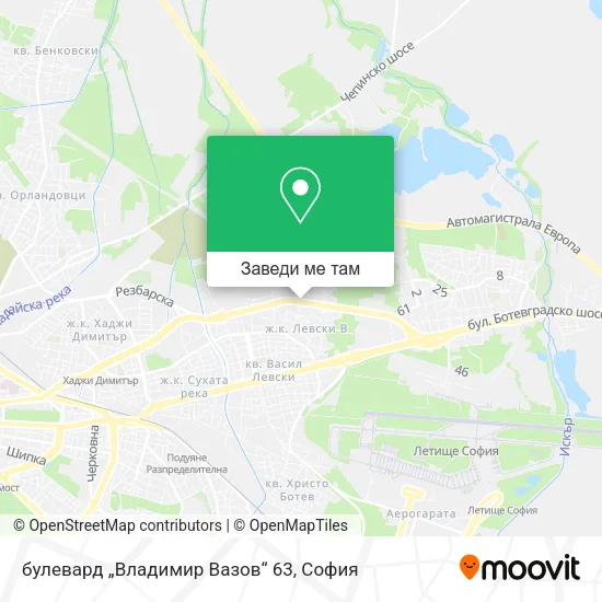 булевард „Владимир Вазов“ 63 карта