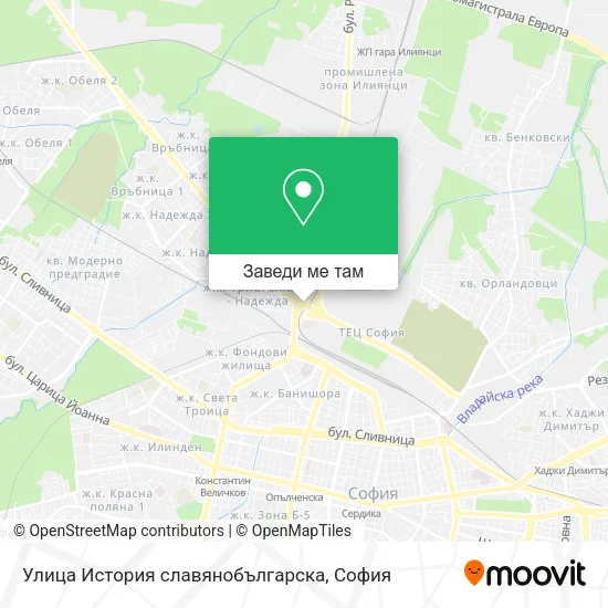 Улица История славянобългарска карта