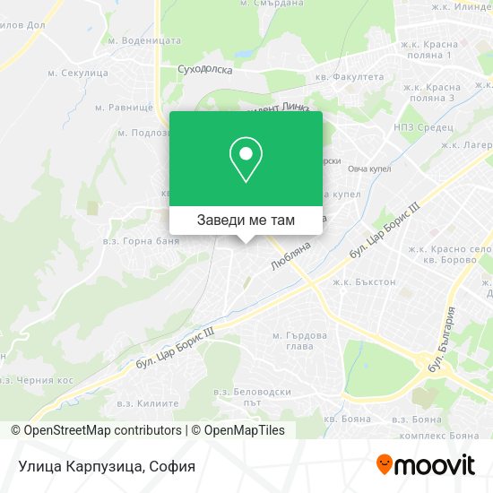 Улица Карпузица карта