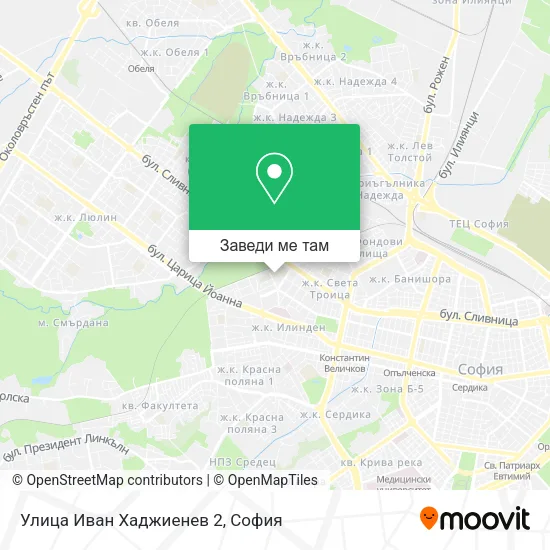 Улица Иван Хаджиенев 2 карта
