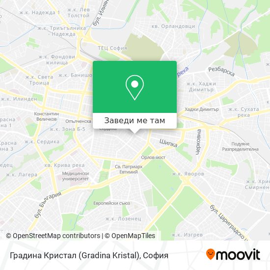 Градина Кристал (Gradina Kristal) карта