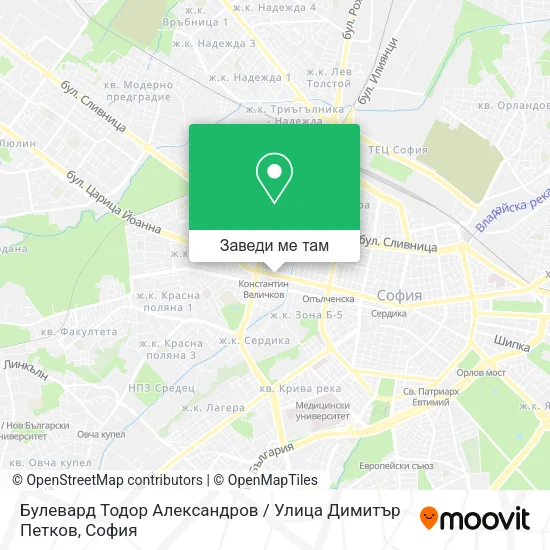 Булевард Тодор Александров / Улица Димитър Петков карта