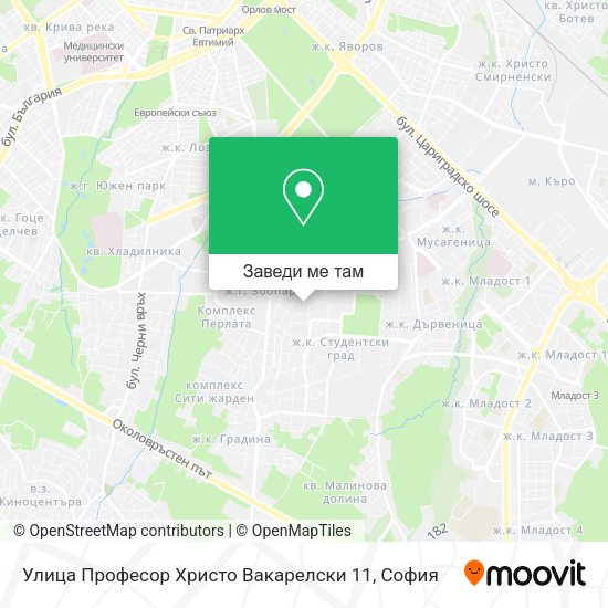 Улица Професор Христо Вакарелски 11 карта