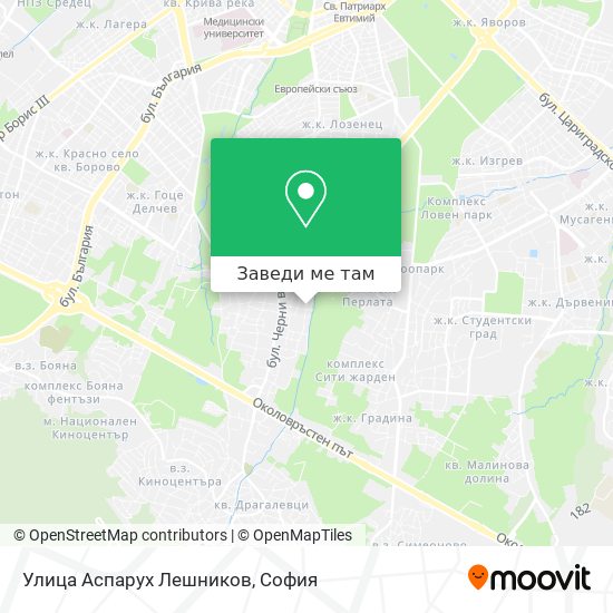 Улица Аспарух Лешников карта