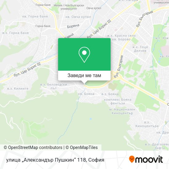 улица „Александър Пушкин“ 118 карта