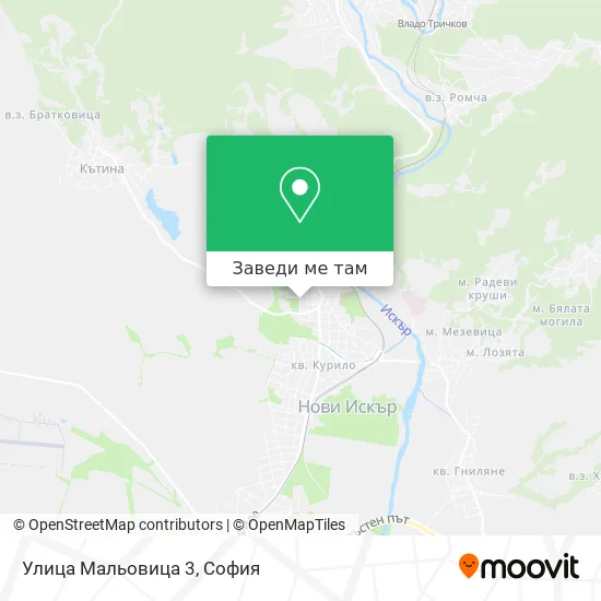 Улица Мальовица 3 карта