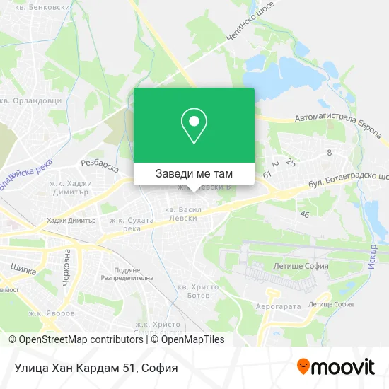 Улица Хан Кардам 51 карта