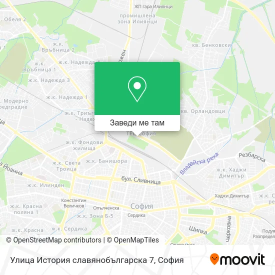 Улица История славянобългарска 7 карта