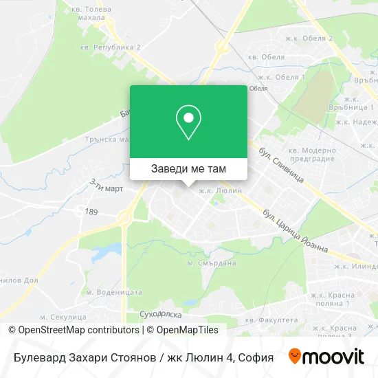 Булевард Захари Стоянов / жк Люлин 4 карта