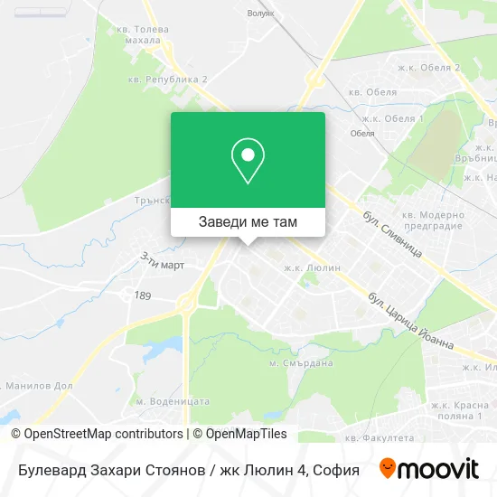 Булевард Захари Стоянов / жк Люлин 4 карта