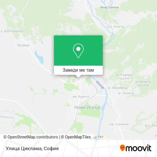 Улица Циклама карта