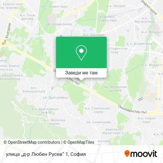 улица „д-р Любен Русев“ 1 карта
