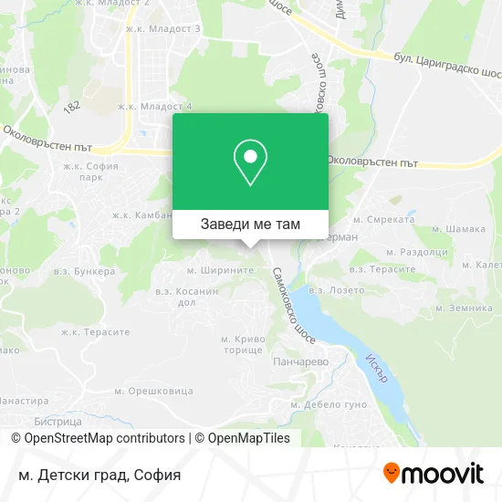 м. Детски град карта
