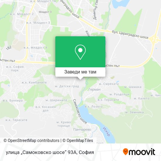 улица „Самоковско шосе“ 93A карта