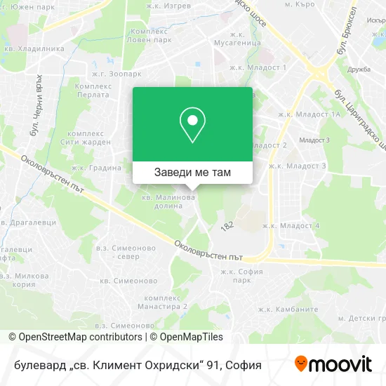 булевард „св. Климент Охридски“ 91 карта