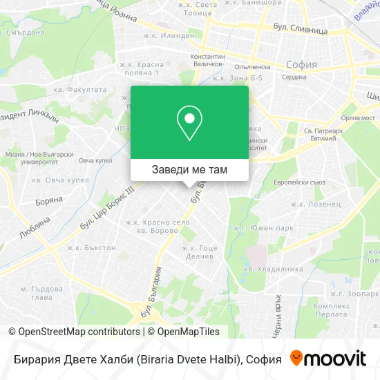 Бирария Двете Халби (Biraria Dvete Halbi) карта