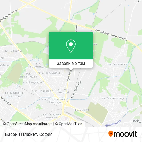 Басейн Плажът карта