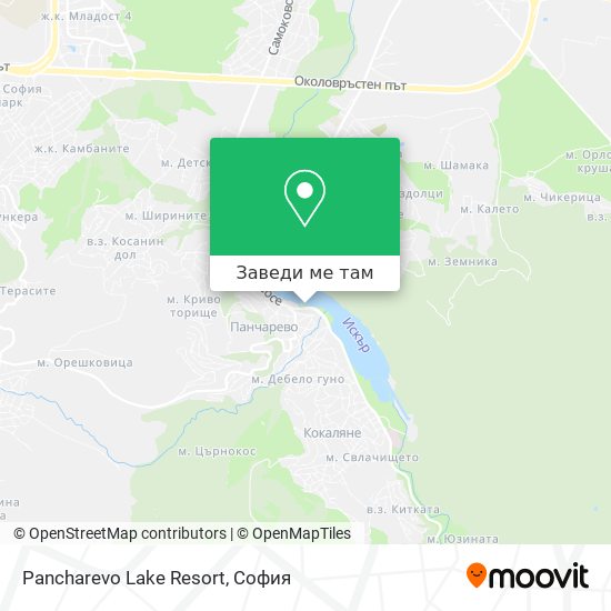 Pancharevo Lake Resort карта