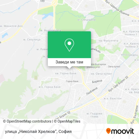 улица „Николай Хрелков“ карта