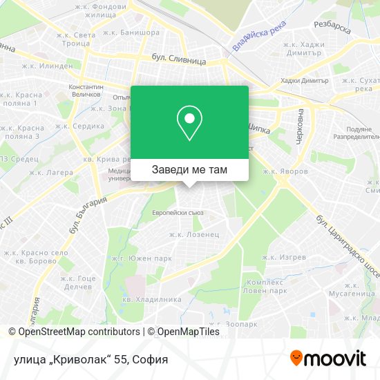 улица „Криволак“ 55 карта