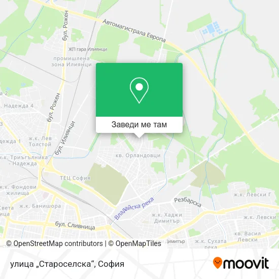 улица „Староселска“ карта
