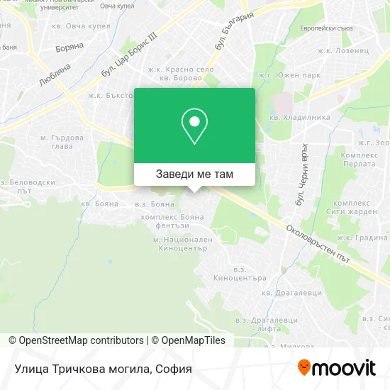 Улица Тричкова могила карта