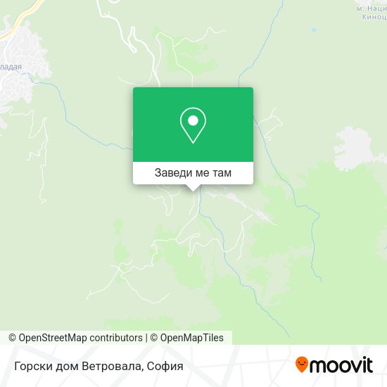 Горски дом Ветровала карта
